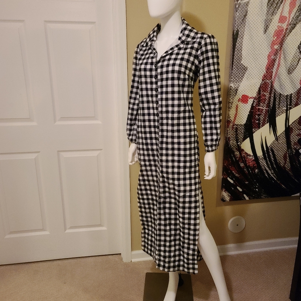 Plaid Midi Dress